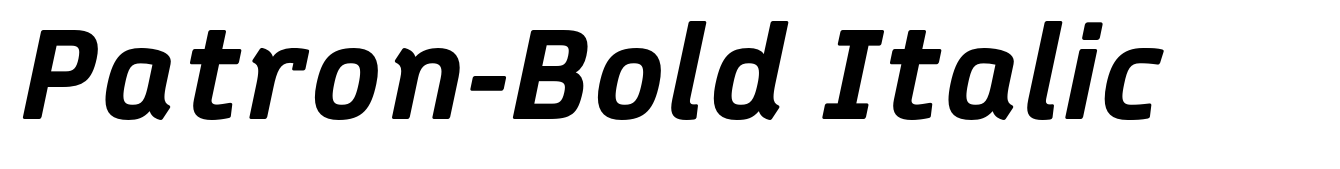 Patron-Bold Italic